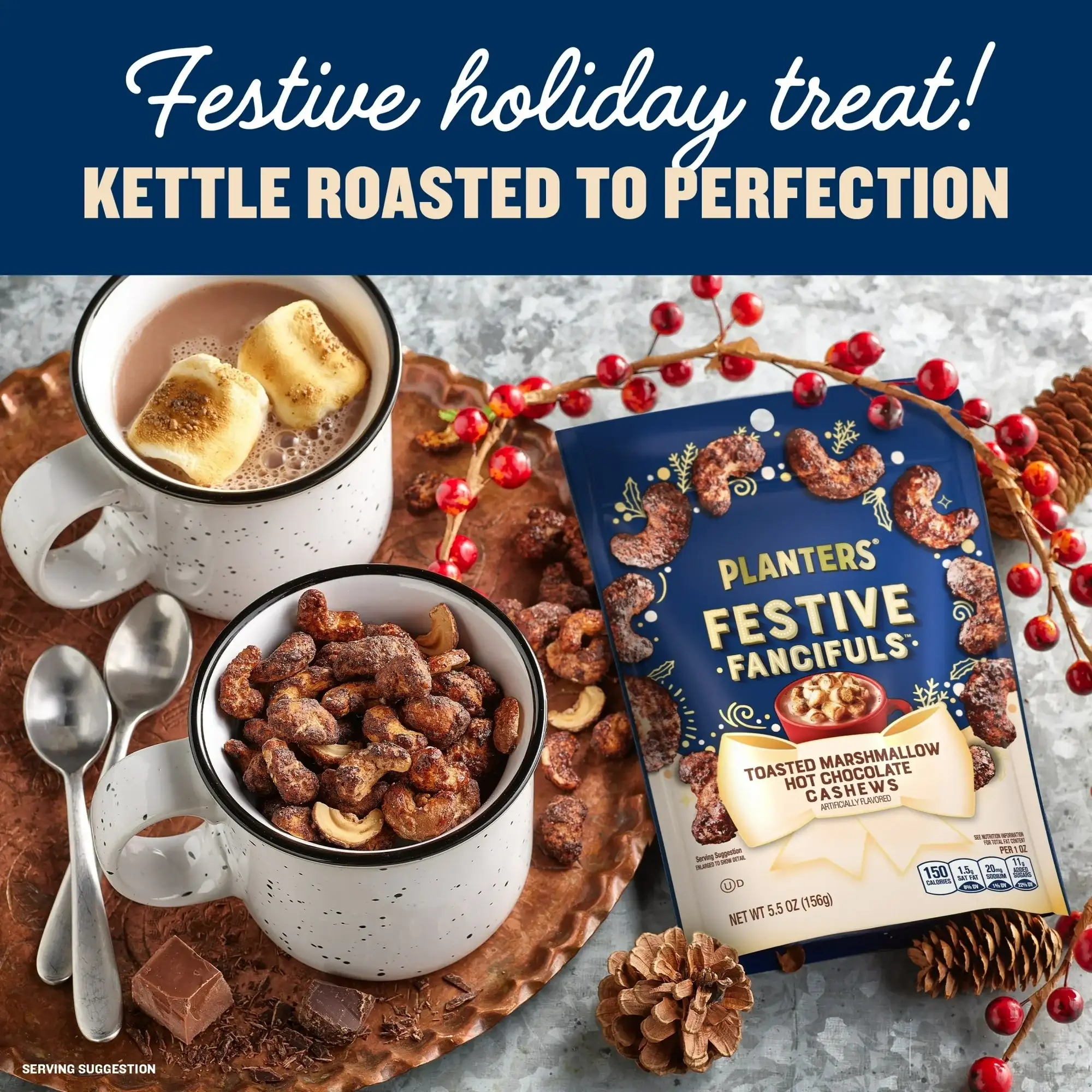 PLANTERS Toasted Marshmallow Hot Chocolate Whole Cashews - Image 3